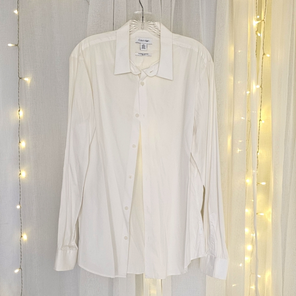 Calvin Klein, the Stretch-Cotton Shirt Slim Fit , L